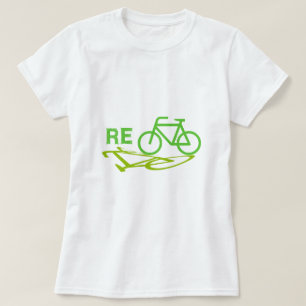 Camiseta Recicle el diseño de la bici