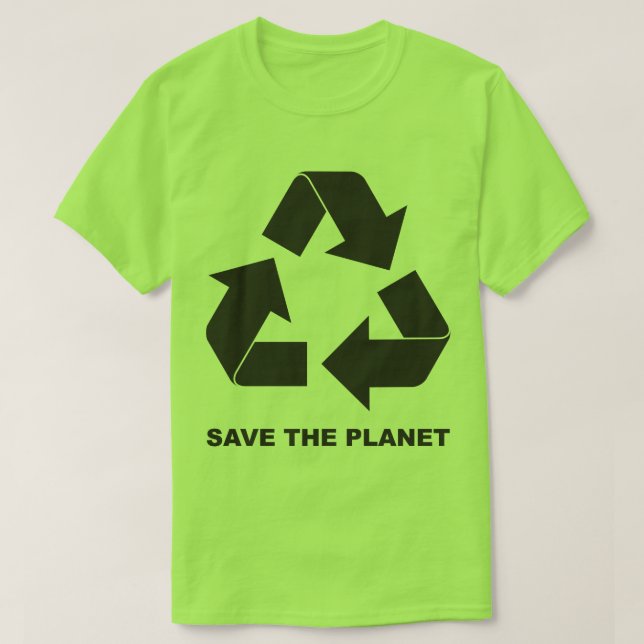 Camiseta Recicle la reserva el planeta que recicla la (Diseño del anverso)