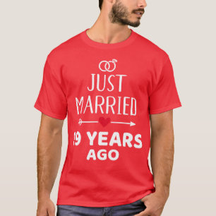 Camiseta Recién casada hace 19 años por 19º aniversario bod