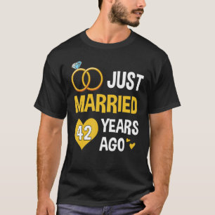 Camiseta Recién casado 42 años desde 1981 42ª Boda Anni