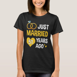 Camiseta Recién casado 51 años desde 1972 51ª Boda Anni