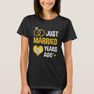 Camiseta Recién casado 69 años desde 1954 69ª Boda Ann