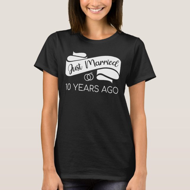 Camiseta Recién Casado Hace 10 Años V (Anverso)