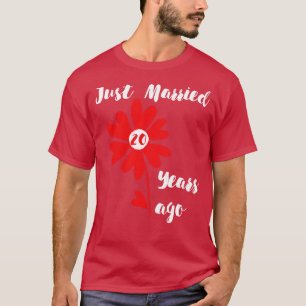 Camiseta Recién Casado Hace 20 Años, Boda Familiar, Esposa 