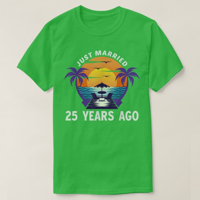 Camiseta Recién Casado Hace 25 Años Que Coincide Con El 25º (Diseño del anverso)
