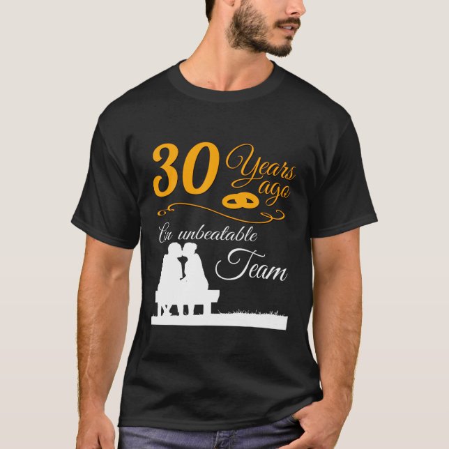 Camiseta Recién Casado Hace 30 Años, 30 Aniversario Del Bod (Anverso)