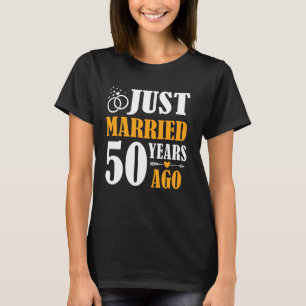 Camiseta Recién casado hace 50 años, 50 aniversario del Bod