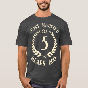 Camiseta Recién casado hace 5 años, quinto aniversario del 