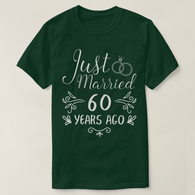 Camiseta Recién Casado Hace 60 Años, 60 Aniversario Del Bod (Diseño del anverso)