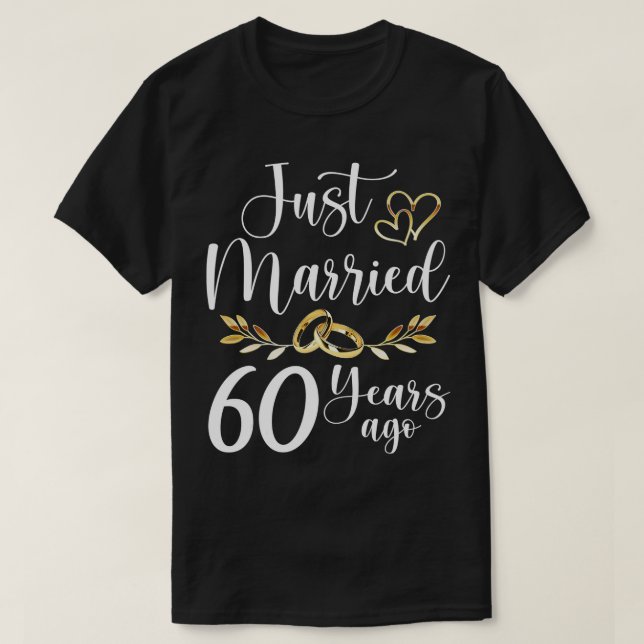 Camiseta Recién casado hace 60 años, Boda Ann (Diseño del anverso)