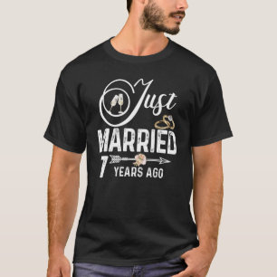 Camiseta Recién Casado Hace 7 Años, 7 Aniversario Boda R