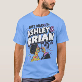 Camiseta Recién Casados: Ashley & Brian – Est. 2024