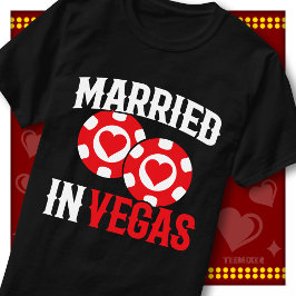 Camiseta Recién Casados Casino de Vegas Fichas Corazón Pare