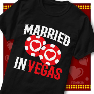 Camiseta Recién Casados Casino de Vegas Fichas Corazón Pare