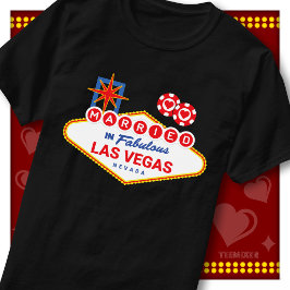 Camiseta Recién Casados en Fabuloso Pareja de Bodas de Las