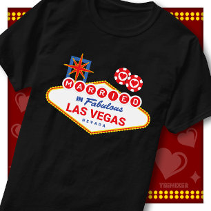 Camiseta Recién Casados en Fabuloso Pareja de Bodas de Las