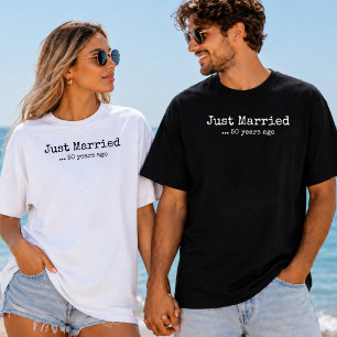Camiseta Recién Casados Hace 40 50 Años Aniversario 40 50