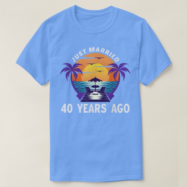 Camiseta Recién Casados Hace 40 Años Coincidiendo con el 40 (Diseño del anverso)