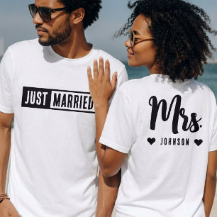 Camiseta Recién Casados Señor Señora Pareja Recién Casada
