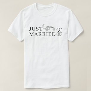 Camiseta recién casados Sr. y Sra. luna de miel, Pareja rec