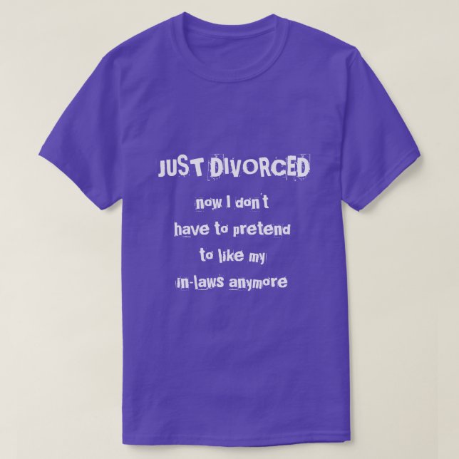 Camiseta recién divorciado (Diseño del anverso)