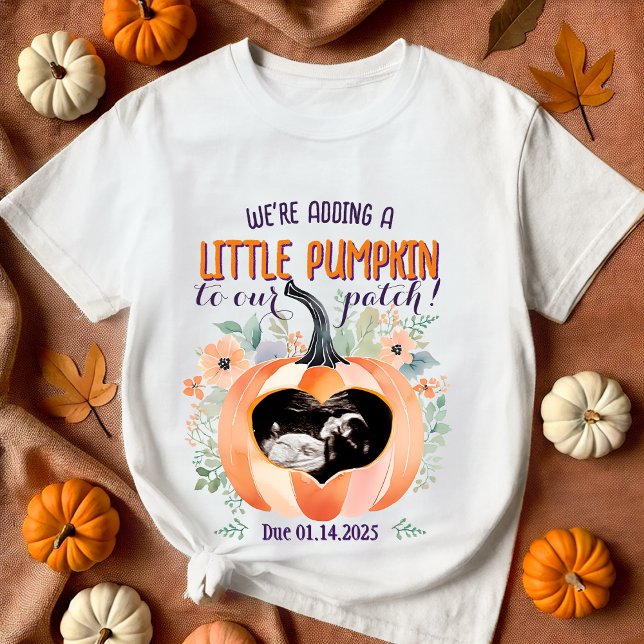 Camiseta Recién nacido Caída Calabaza Embarazo Revelar Ultr (Subido por el creador)