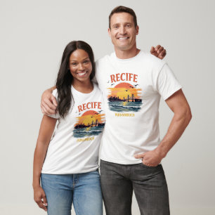 Camiseta Recife Pernambuco Lighthouse Sunset Journey Tee