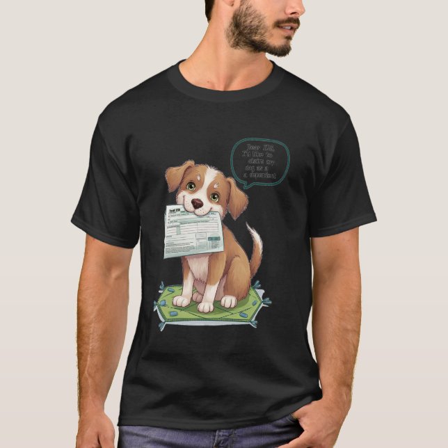 Camiseta Reclamar a mi perro como dependiente chiste divert (Anverso)