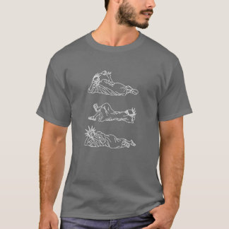 Camiseta Reclinación de Dudette - arte de línea blanca
