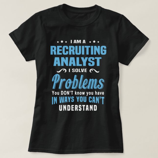 Camiseta Reclutar analista (Diseño del anverso)