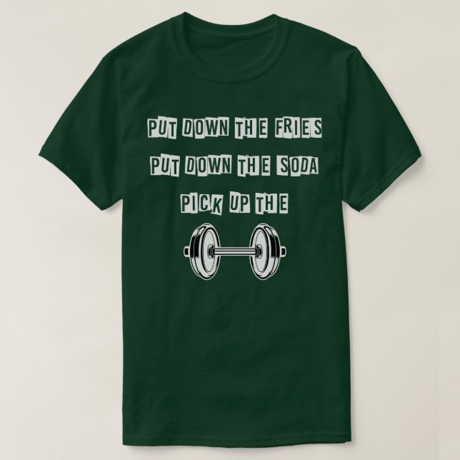 Camiseta Recoge el diseño de aptitud (Diseño del anverso)