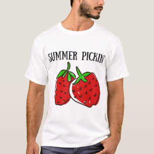 Camiseta Recogida de fresas, recogida de frutas, recogida v