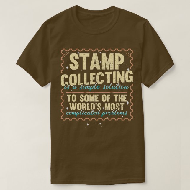 Camiseta Recogida de sellos divertida coleccionadora de est (Diseño del anverso)
