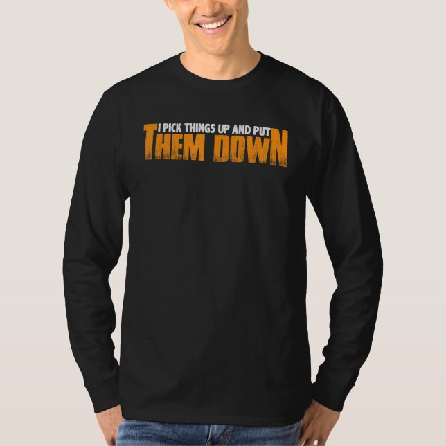 Camiseta Recojo Las Cosas Y Las Bajé — (Anverso)