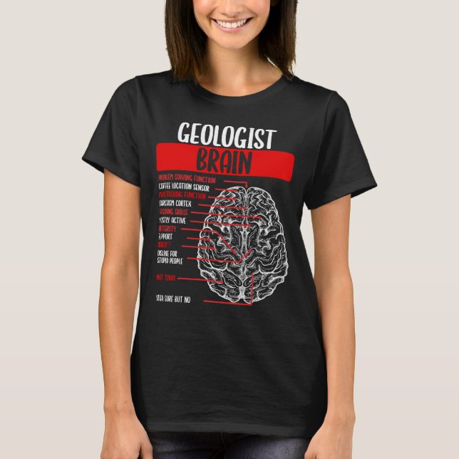 Camiseta Recolección de minerales de rocas de cerebro geólo (Anverso)