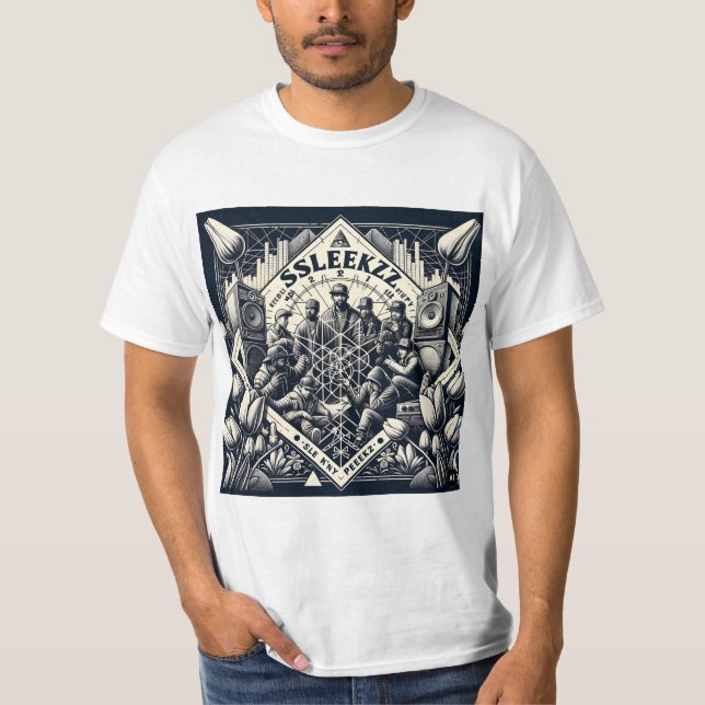 Camiseta Recolección geométrica - Rap de hip-hop (Anverso)