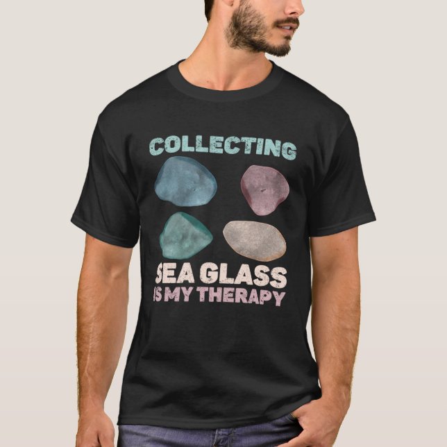 Camiseta Recolectar Vidrio Marítimo Es Mi Terapia Beachcomb (Anverso)
