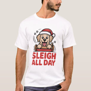 Camiseta Recolector Alegre Todo el Día en Trineo