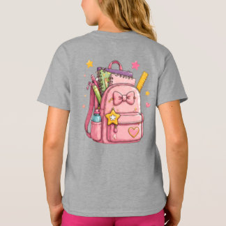 Camiseta Recomendación: "Ilustración de mochila escolar de