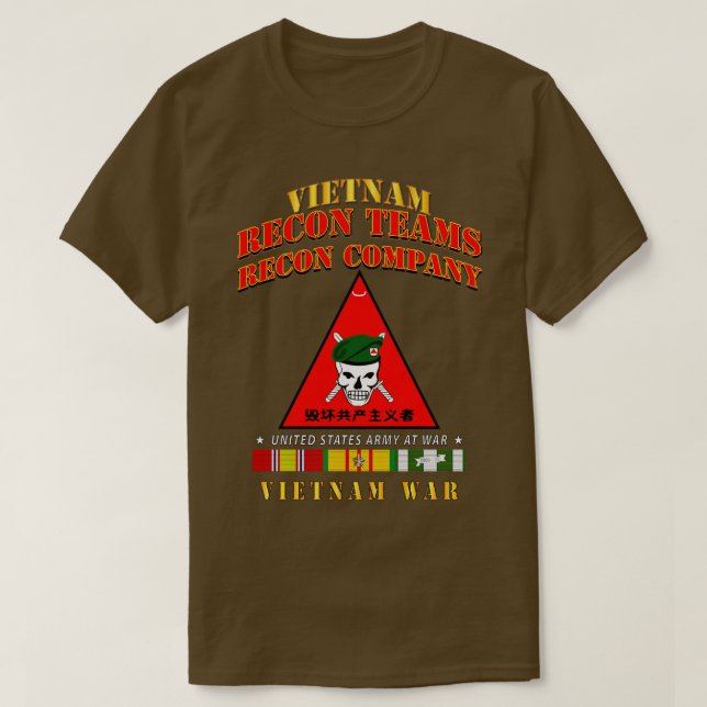 Camiseta Recon Teams Recon Company Vietnamw VN SVC (Diseño del anverso)