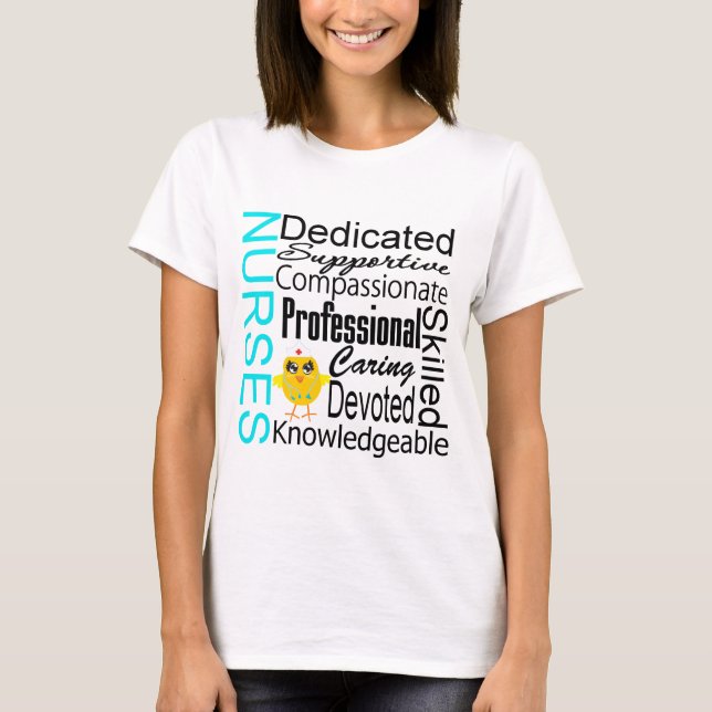 Camiseta Reconocer a una enfermera: Collage de reconocimien (Anverso)