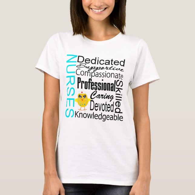 Camiseta Reconocer a una enfermera: Collage de reconocimien (Anverso)
