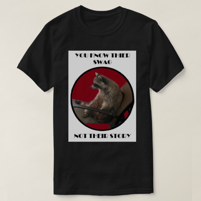 Camiseta Reconocer el mapache (Diseño del anverso)