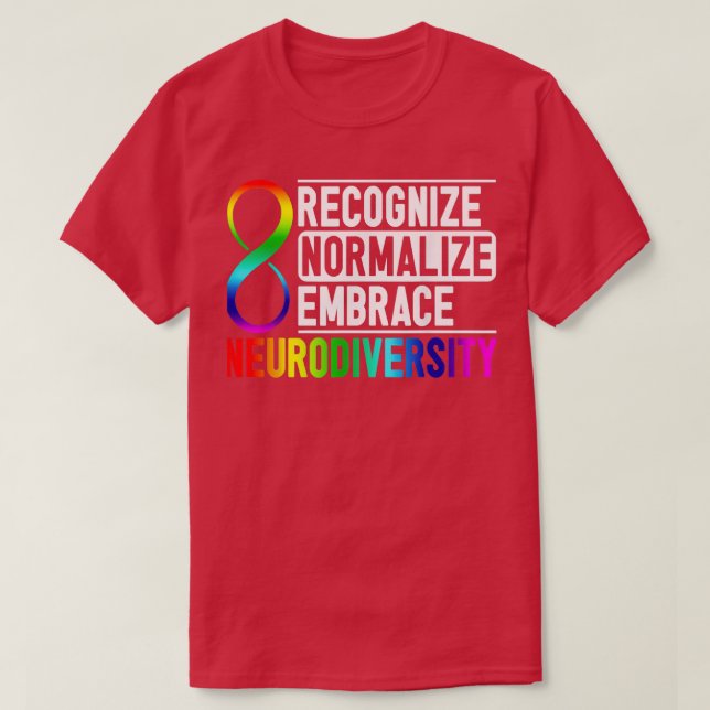 Camiseta Reconocer la Normalización de Adoptar la Neurodive (Diseño del anverso)
