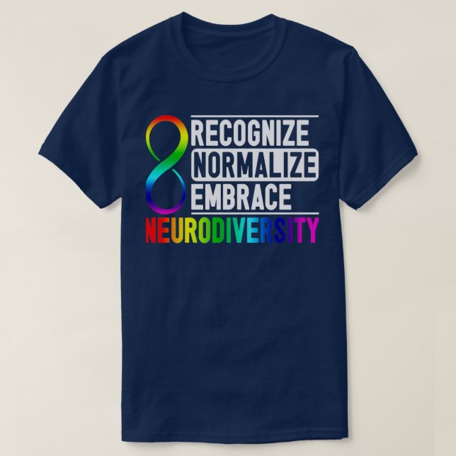 Camiseta Reconocer la Normalización de Adoptar la Neurodive (Diseño del anverso)