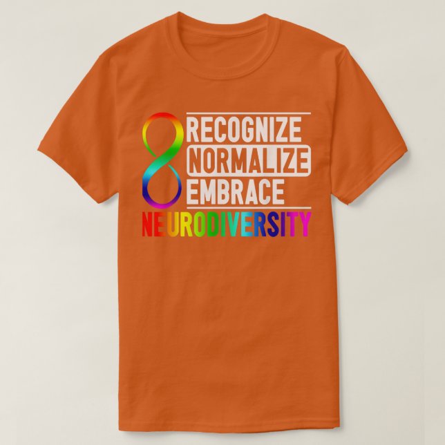 Camiseta Reconocer la Normalización de Adoptar la Neurodive (Diseño del anverso)