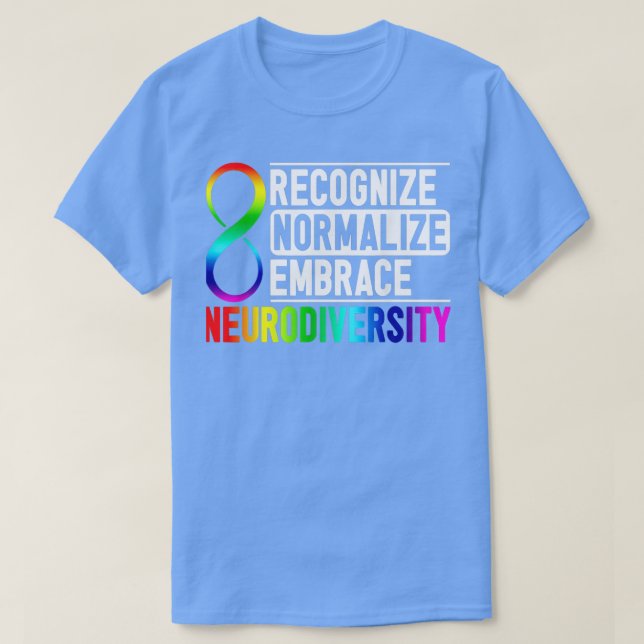 Camiseta Reconocer la Normalización de Adoptar la Neurodive (Diseño del anverso)