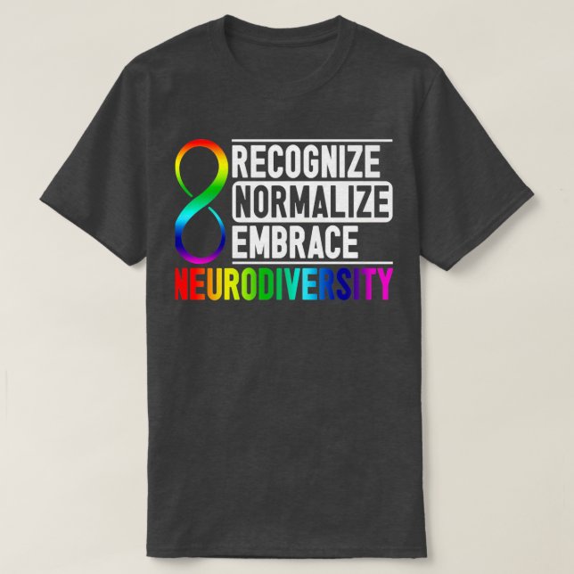 Camiseta Reconocer la Normalización de Adoptar la Neurodive (Diseño del anverso)