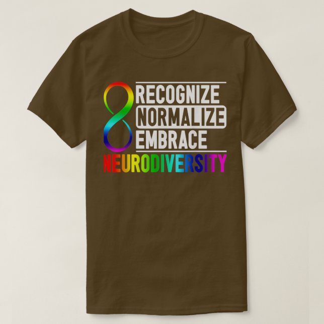 Camiseta Reconocer la Normalización de Adoptar la Neurodive (Diseño del anverso)