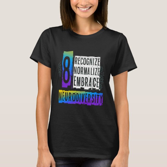 Camiseta Reconocer la normalización del autismo para abraza (Anverso)